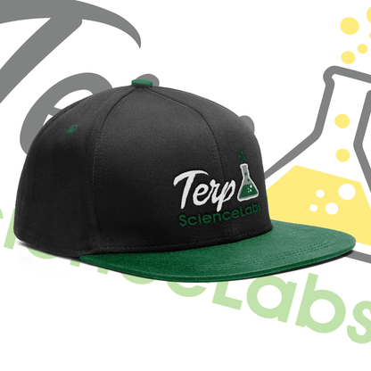 Terp Science Labs Snapback (Flat Brim) Black/Green