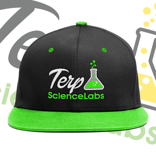 Terp Science Labs Snapback (Flat Brim) Black/Lime
