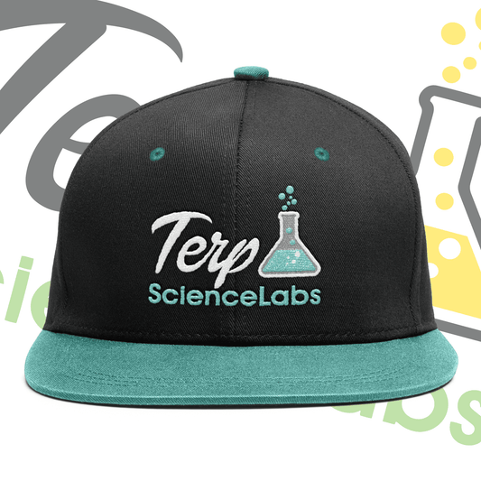 Terp Science Labs Snapback (Flat Brim) Black/Turquoise