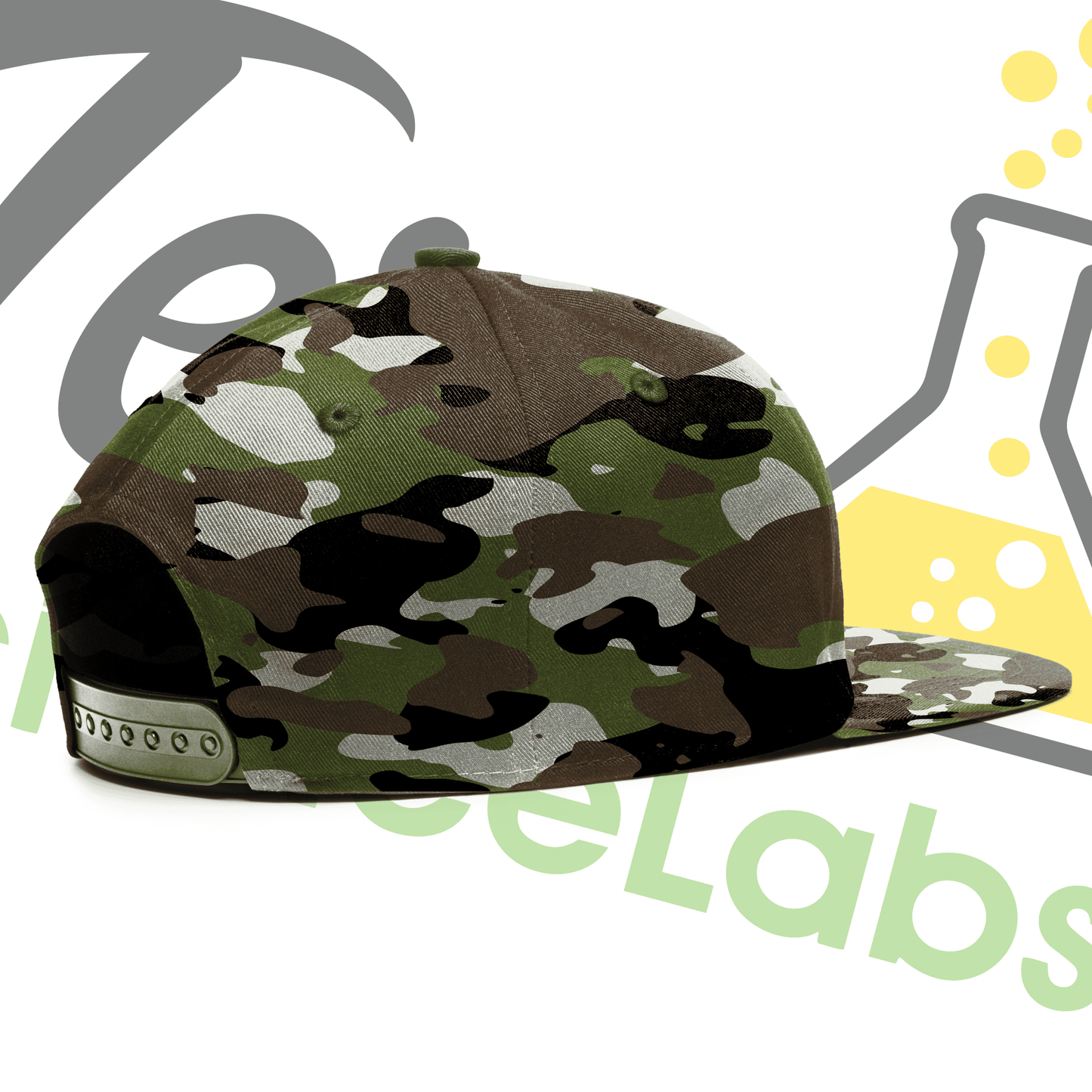 Terp Science Labs Snapback (Flat Brim) Camo/White