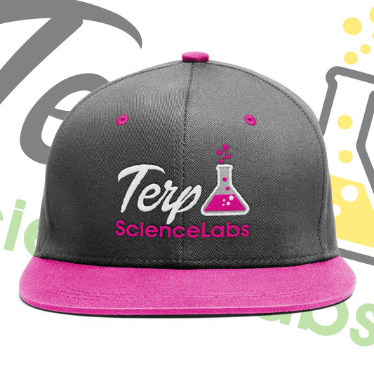 Terp Science Labs Snapback (Flat Brim) Grey/Pink